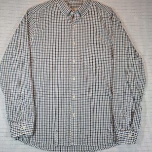 G.H. Bass & Co Button Down Shirt Plaid Check Casual Mens Large Cotton