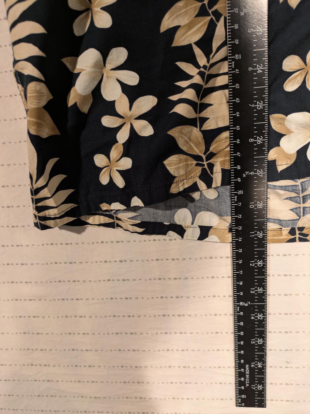 Pierre Cardin Stylish Hawaiian Floral Short Sleeve Shirt Size Large 100% Cotton - Image 11