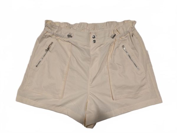 Calia Cream Casual Shorts with Functional Zipper Pockets Womens Large 32 Elastic