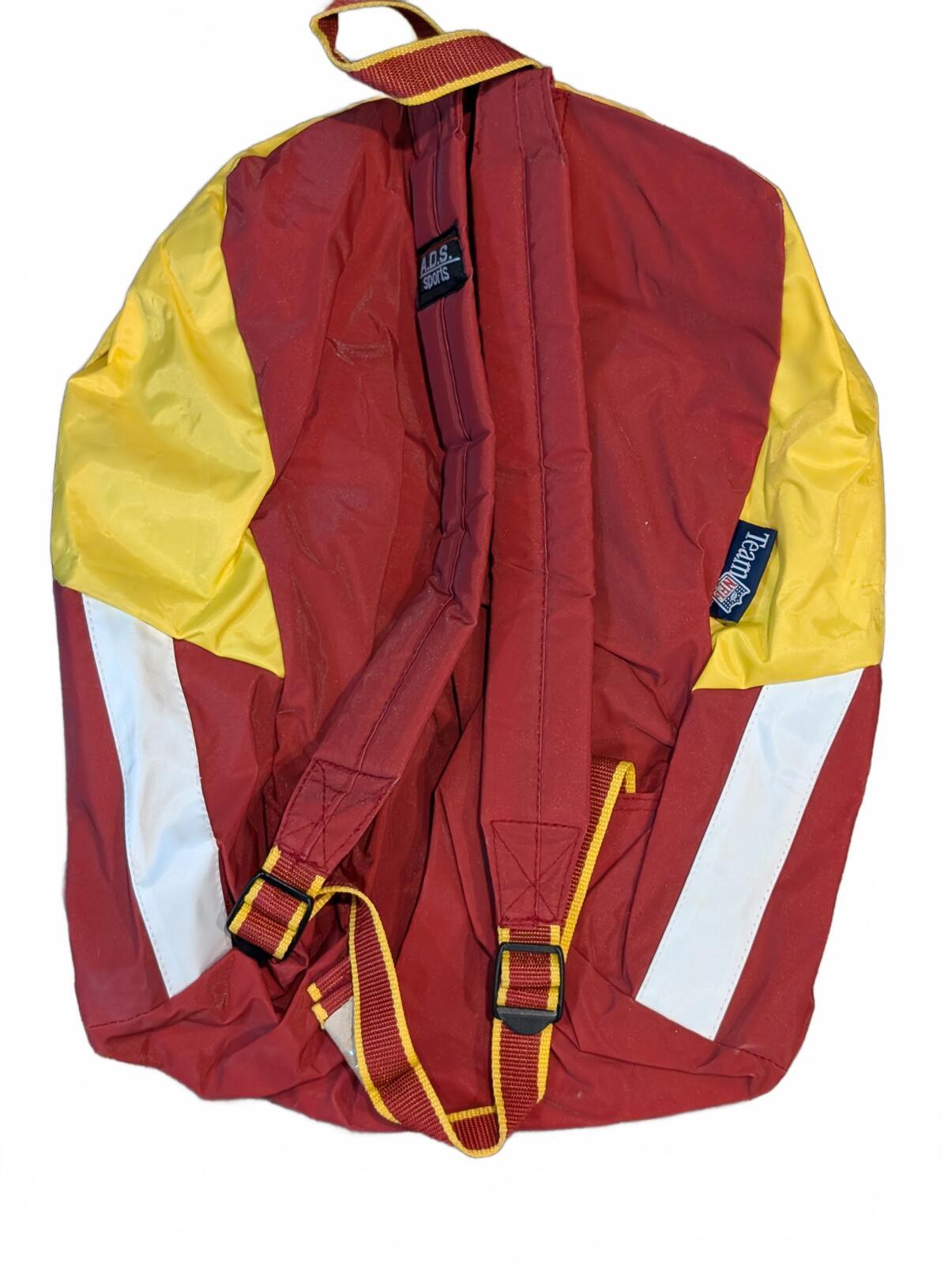 A.D.S. Sports Team NFL Washington Redskins Logo Backpack Bookbag Unisex Vintage - Image 2