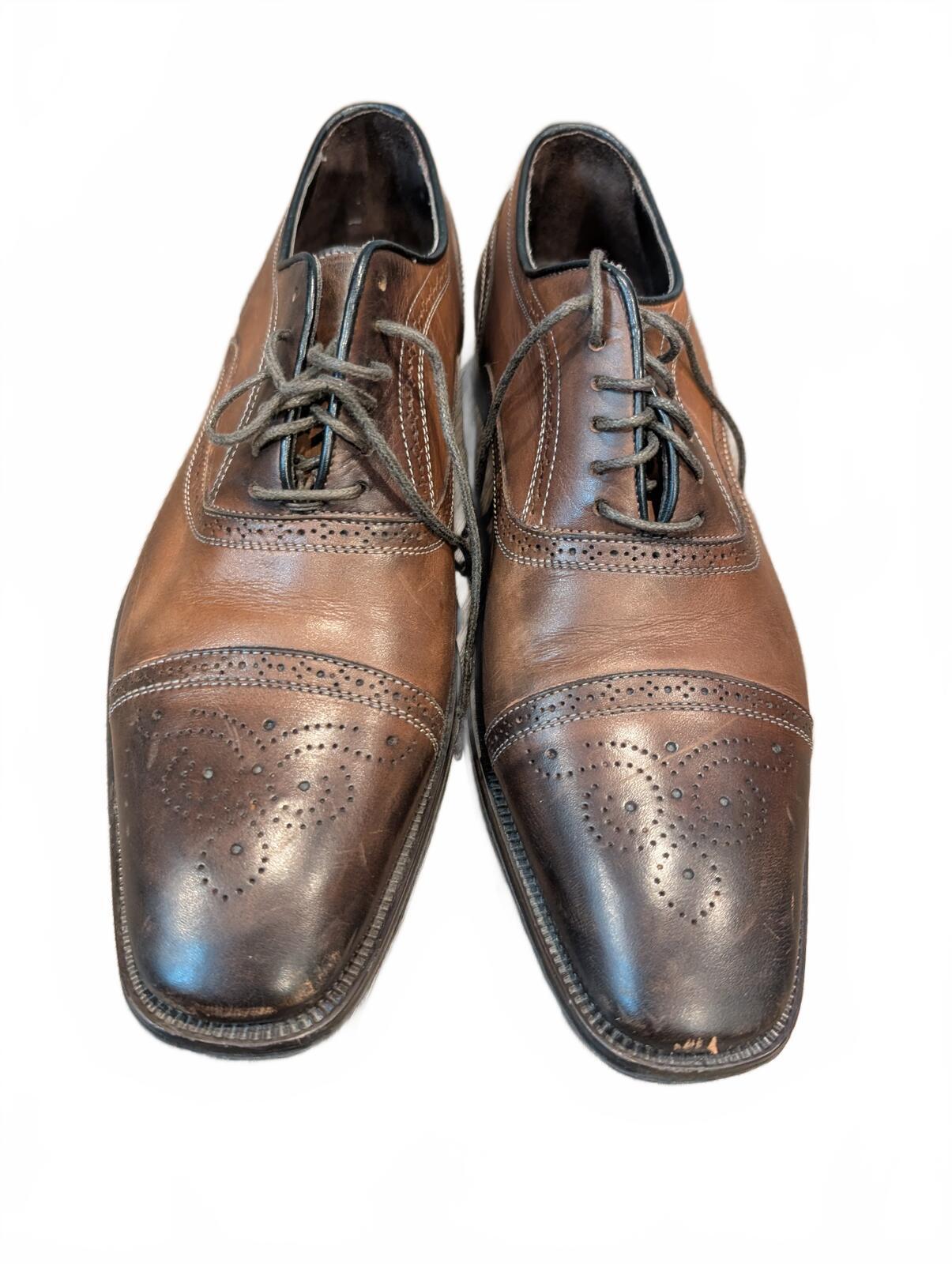 To Boot New York Adam Derrick Brown Leather Cap Toe Oxford Brogue Shoes Mens 8.5 - Image 2