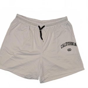 Manfinity Athletic Shorts Mens XXL White California USA Elastic Waist 34x5