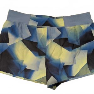 Reebok Slim Shorts Geometric Blue Green Abstract Print Womens 3XL