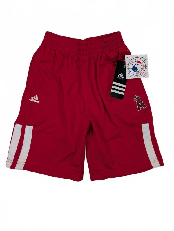 Adidas Los Angeles Angels Red Basketball Athletic Shorts Youth Boys Large 7