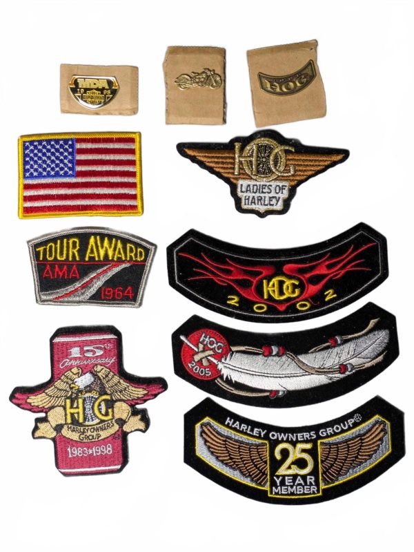Harley-Davidson HOG Patch Pin Lot Vintage Club Anniversary Biker Ladies