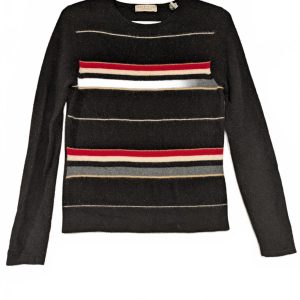 Lord & Taylor 2 Two Ply Cashmere Sweater - Stylish Striped Design