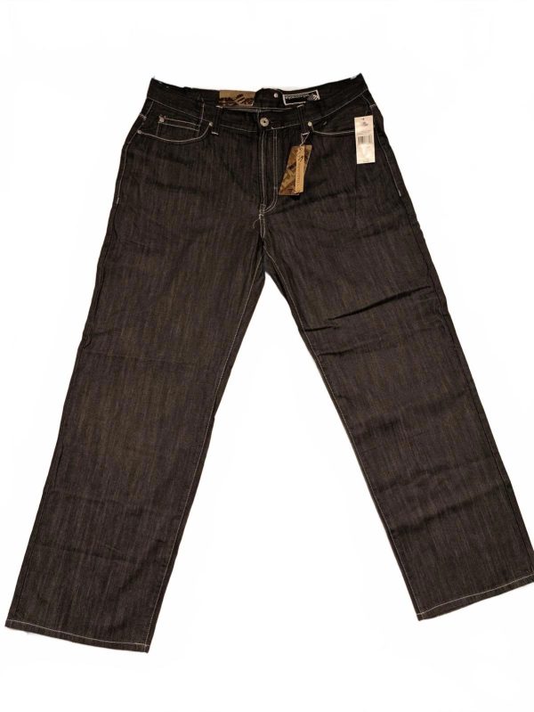 Enyce Men's Dark Denim Embroidered Jeans - Size 40x34 Deadstock NWT Baggy