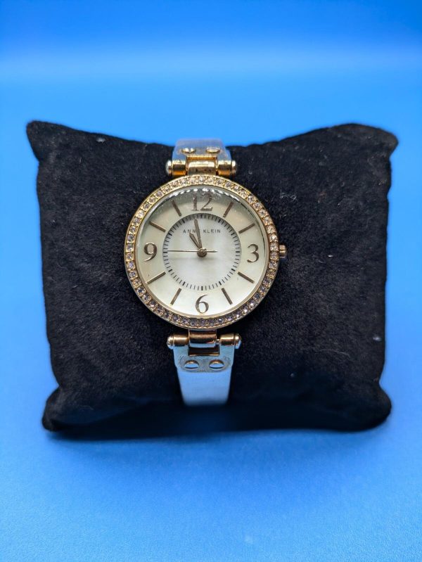 Vintage Anne Klein Wrist Watch Gold Diamond