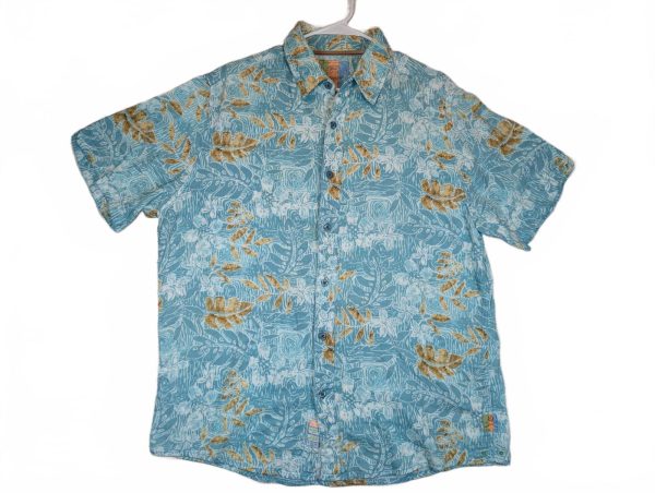 Margaritaville Resort Life Tropical Hawaiian Button Front Camp Shirt Mens Large