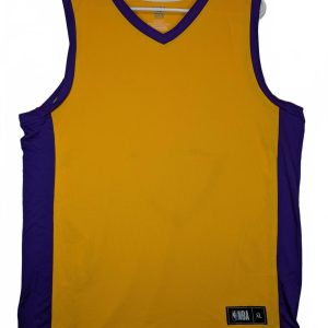 NBA TX3 Lakers Blank Cool Sleeveless Basketball Jersey Tank Men XL Yellow Purple