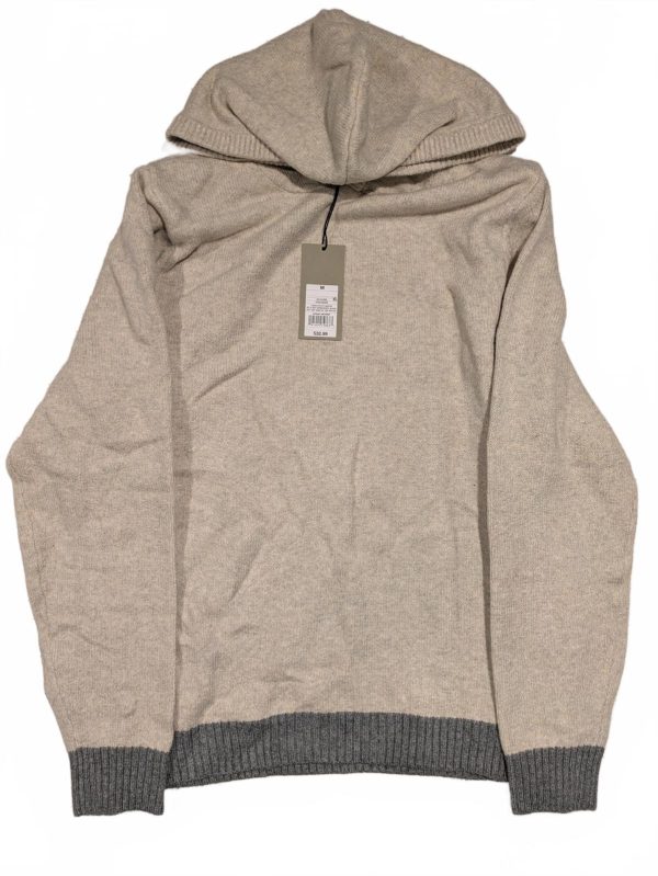Goodfellow & Co Stucco Knit Hoodie Sweater Gray Trim Long Sleeve Mens Medium NWT