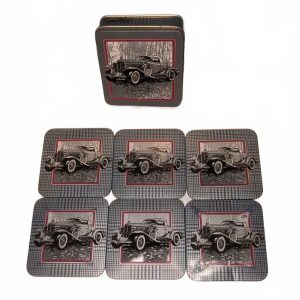 Rolls Royce Drinks Coasters In Metal Box Set of 6