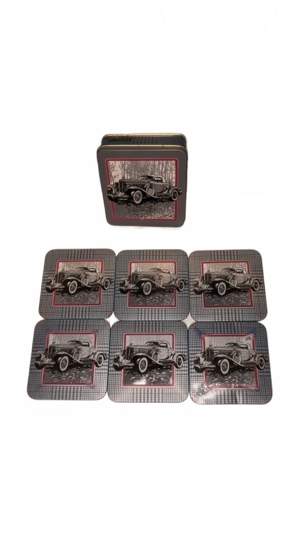 Rolls Royce Drinks Coasters In Metal Box Set of 6