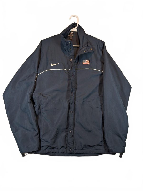 Nike Team USA Olympic Flag Windbreaker Track Jacket Full Zip Mens Size Medium