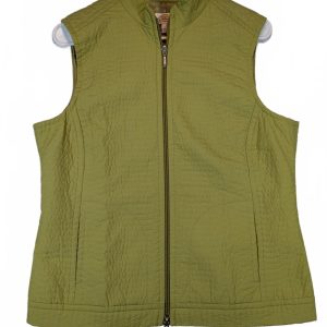 Talbots Quilted Zip Vest Lightweight Layering Full Zip Pockets Womens Small