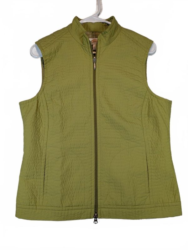 Talbots Quilted Zip Vest Lightweight Layering Full Zip Pockets Womens Small