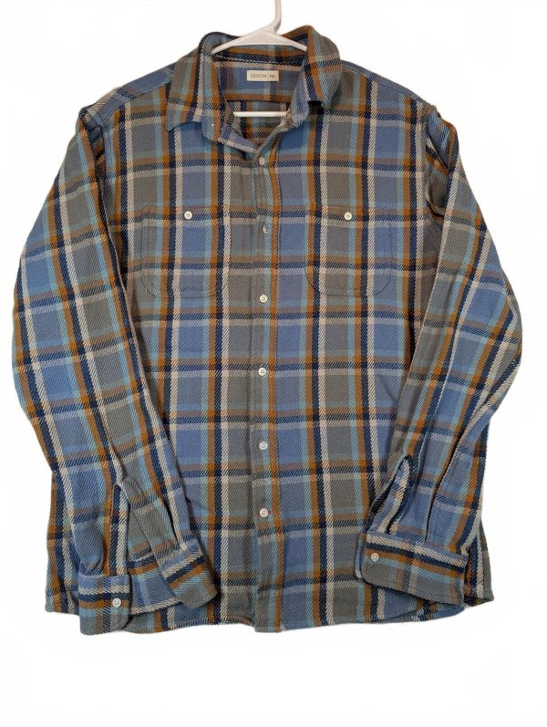 Gustin Plaid Flannel Button-Up Workshirt Heavyweight Long Sleeve Mens XXL 2XL