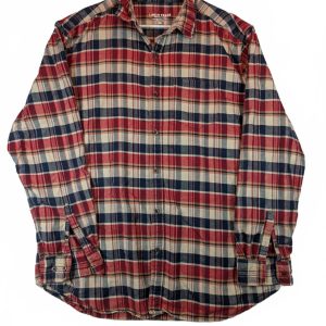 Line Of Trade Plaid Flannel Button-Up Cotton Workwear Pocket Shirt Mens XXL