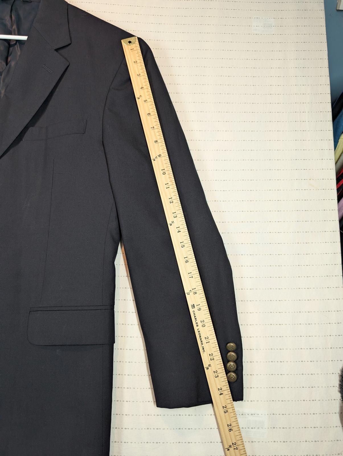 Jos. A. Bank Navy Wool Brass Button Blazer Sport Coat Mens 44R Classic Fit - Image 6