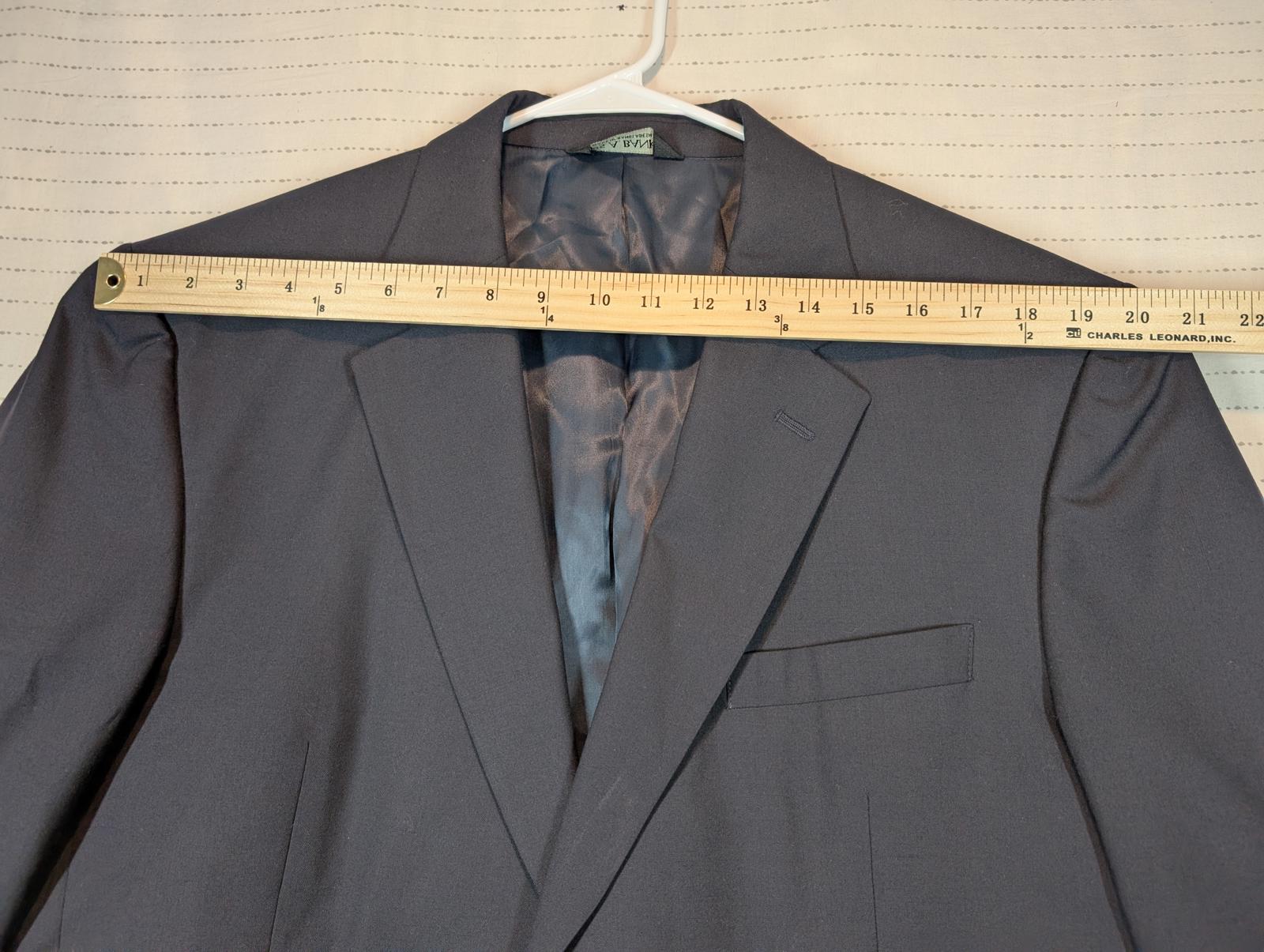 Jos. A. Bank Navy Wool Brass Button Blazer Sport Coat Mens 44R Classic Fit - Image 7