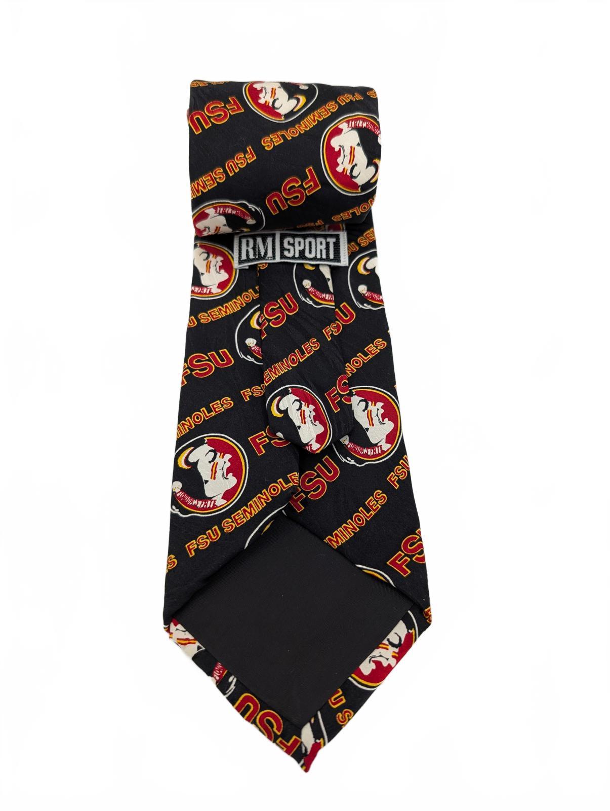 RM Sport FSU Seminoles Logo Neck Tie College Football Fan Mens One Size Black - Image 2