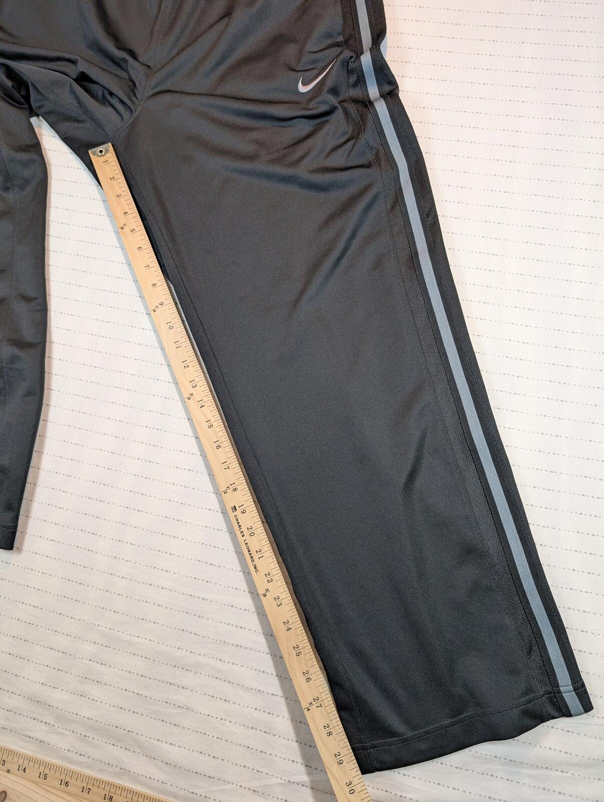 Nike Track Pants Gray Side Stripe Athletic Warm Up Joggers Pockets Mens Size XL - Image 8