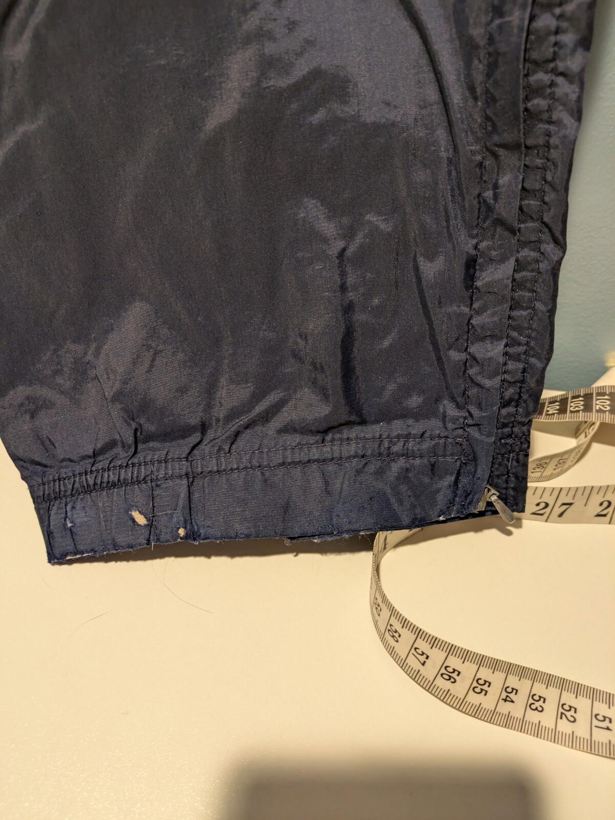 VINTAGE 90s Nike Nylon Joggers Size Small Windbreaker Track Pant Blue 28x30 - Image 5
