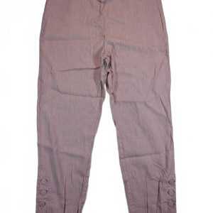 J.Jill Linen Stretch Linen Button Hem Crop Pants Pockets Womens Size Large