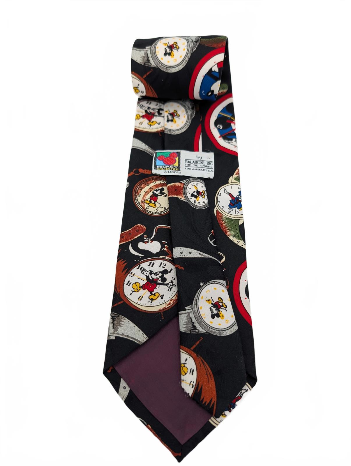 Mickey Unlimited Balancine Watch Clock Novelty Disney Tie Vtg Mens One Size - Image 2