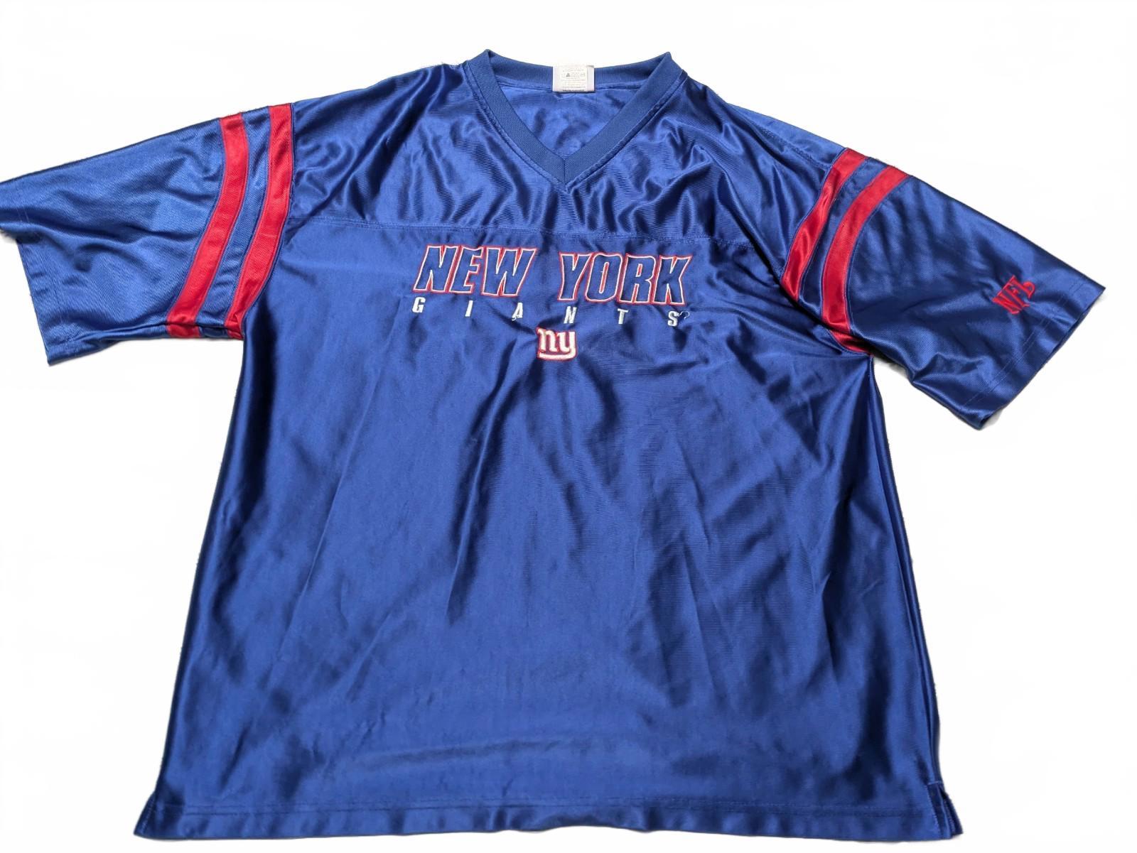 NFL Vintage Y2K Mens New York Giants Team Jersey XL Blue Red
