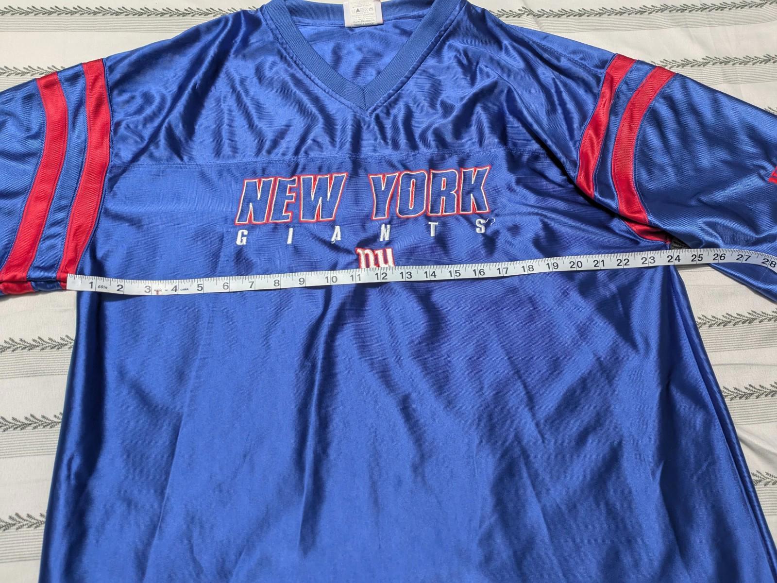 NFL Vintage Y2K Mens New York Giants Team Jersey XL Blue Red - Image 7