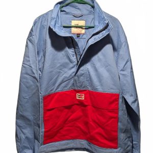 Tommy Hilfiger Denim Pullover Jacket with Red Front Pocket