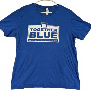 New York Giants Together Blue Graphic T-Shirt NFL Football Fan Tee Mens Large