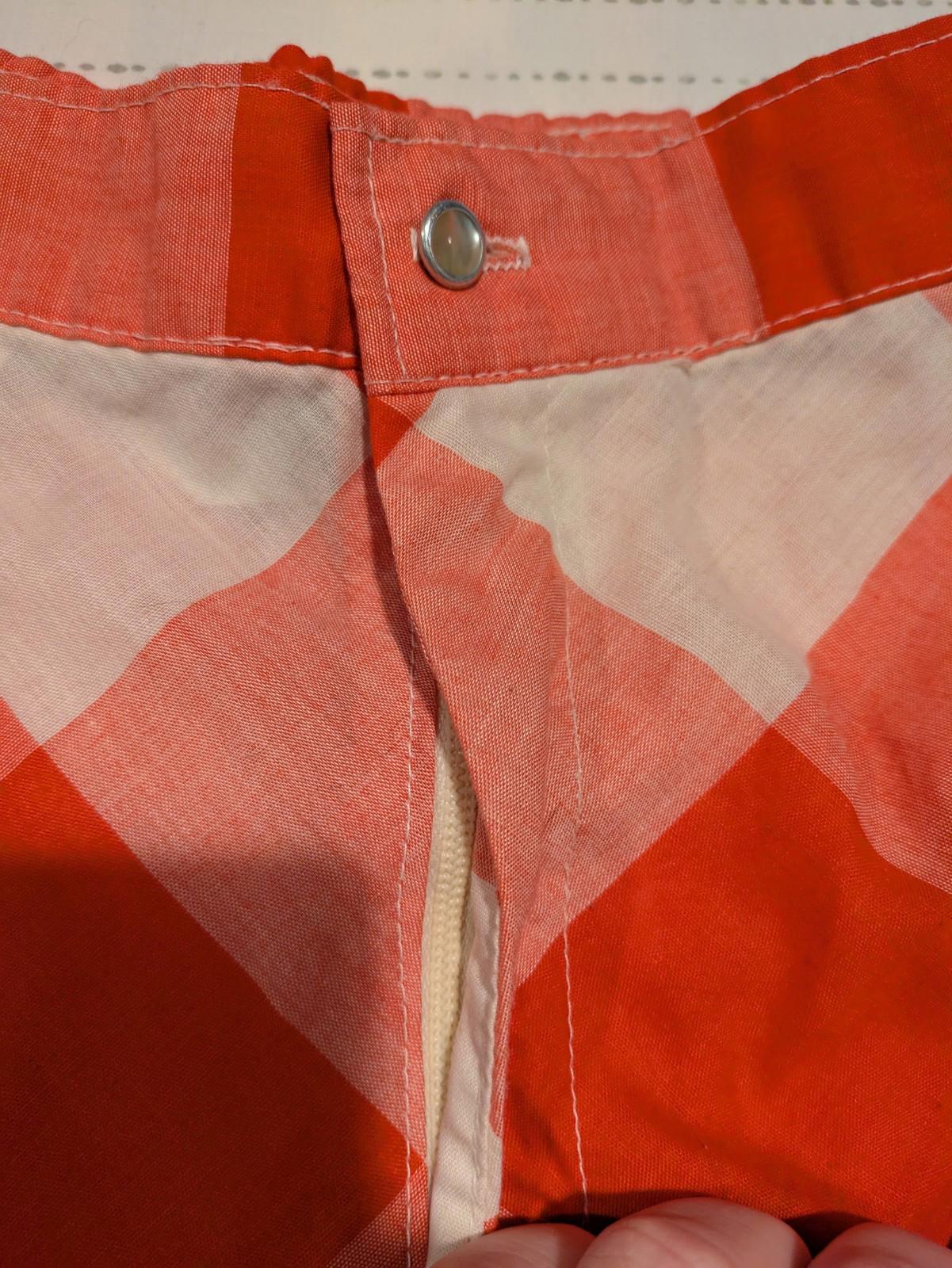 RARE Vintage 70’s LEVI'S Plaid Picnic Womens Maxi Skirt Size 26x26 BIG E - Image 2
