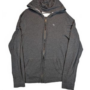 Abercrombie & Fitch Muscle Moose Logo Full Zip Hoodie Sweatshirt Mens Large Y2K