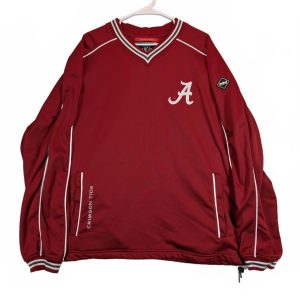 Franchise Club Alabama Crimson Tide Red NCAA V-Neck Pullover Jacket Mens XXL