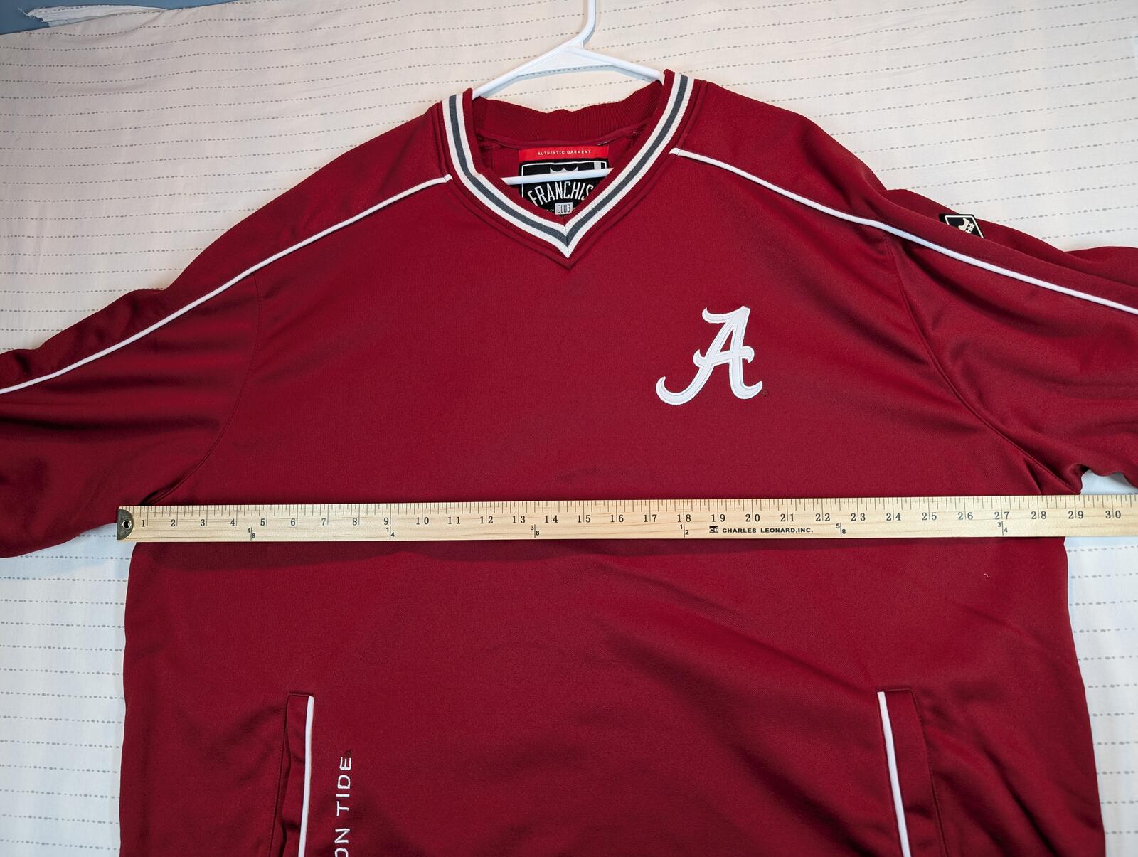 Franchise Club Alabama Crimson Tide Red NCAA V-Neck Pullover Jacket Mens XXL - Image 7