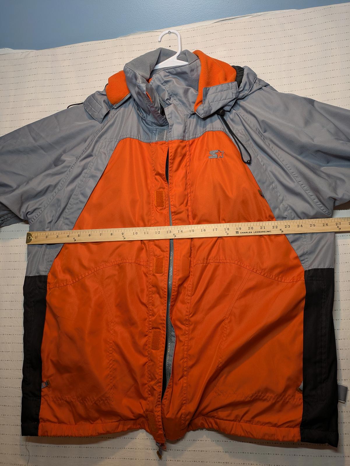 Starter Insulated Hooded Jacket Colorblock Outdoor Winter Coat Mens Large - Image 8