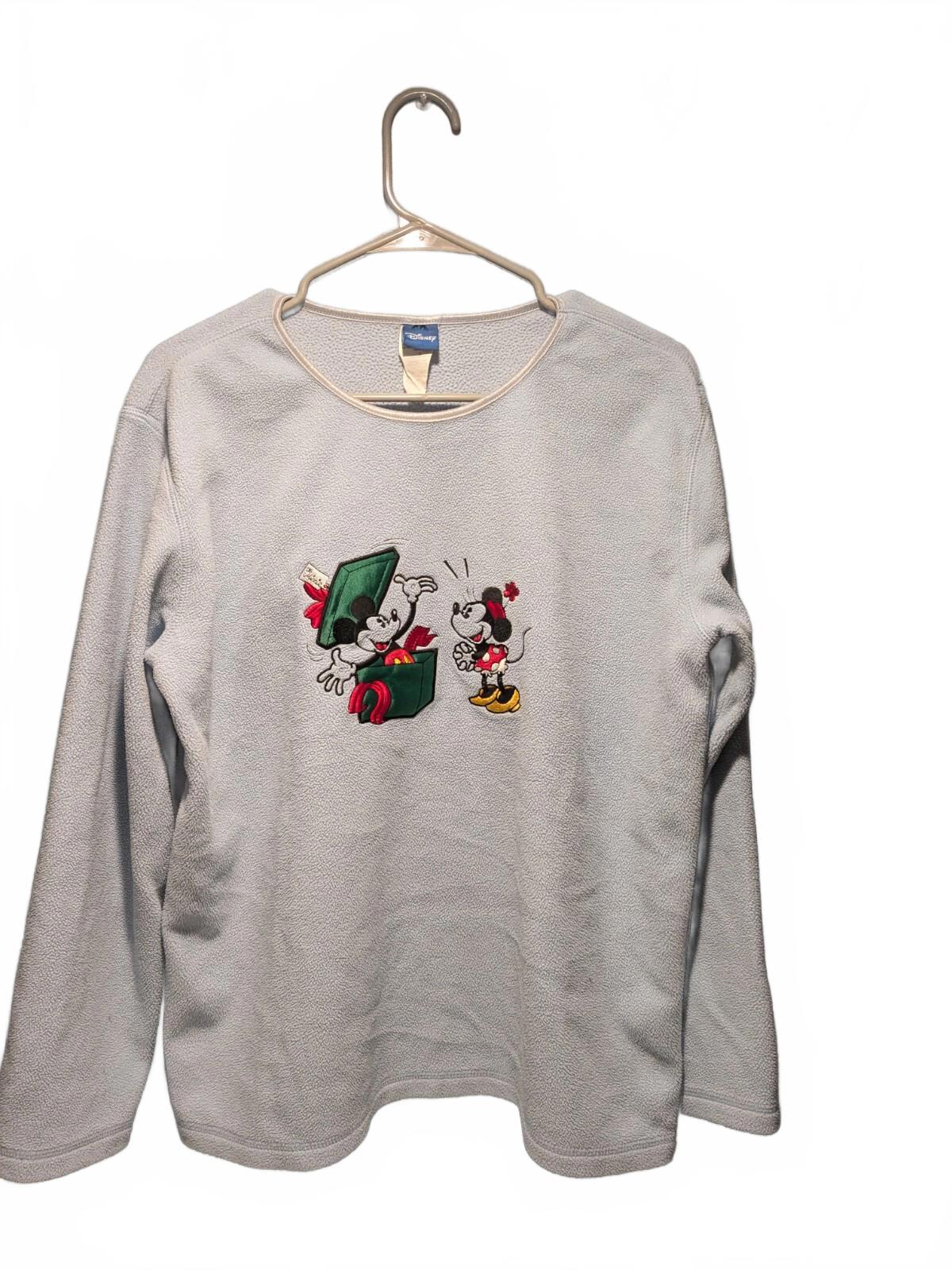 Vintage Disney Adult Embroidered Sweatshirt Mickey Minnie Mouse Present Gift