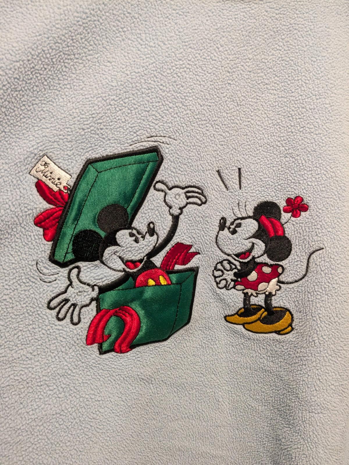 Vintage Disney Adult Embroidered Sweatshirt Mickey Minnie Mouse Present Gift - Image 2