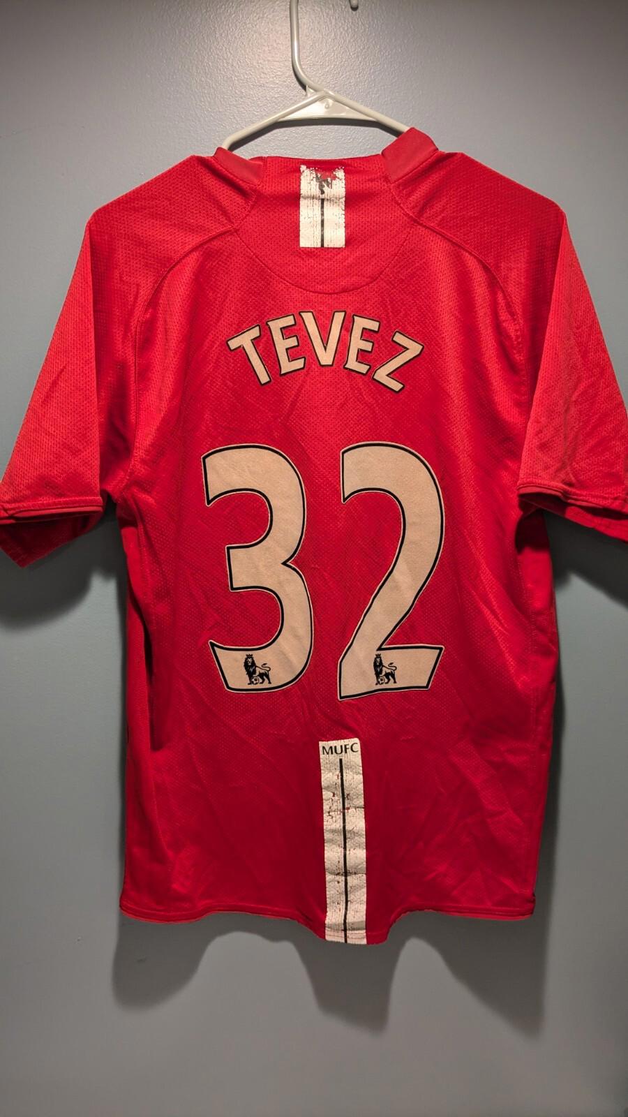 Manchester United 2007 2009 Home Football Shirt Tevez #32 Soccer jersey Size M L - Image 9