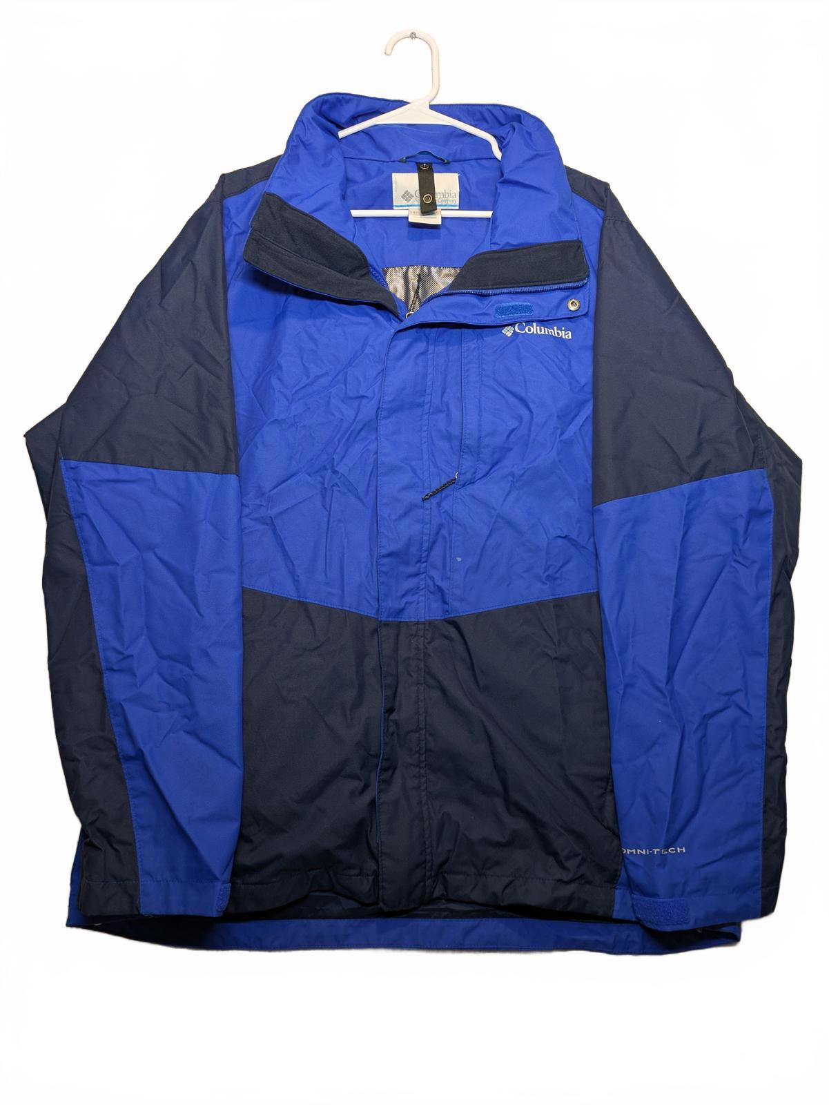 Columbia Omni-Tech Insulated Jacket Colorblock Outdoor Winter Coat Mens Large