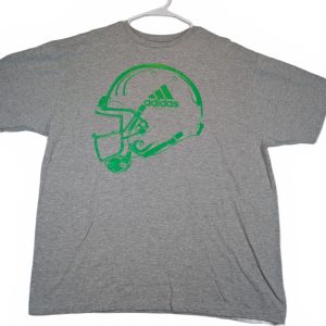 Adidas The Go-To Tee Football Helmet Graphic T-Shirt Gray Short Sleeve Mens 2XL