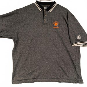 Starter Cleveland Browns NFL Polo Shirt Gray Embroidered Logo Retro Mens XXL