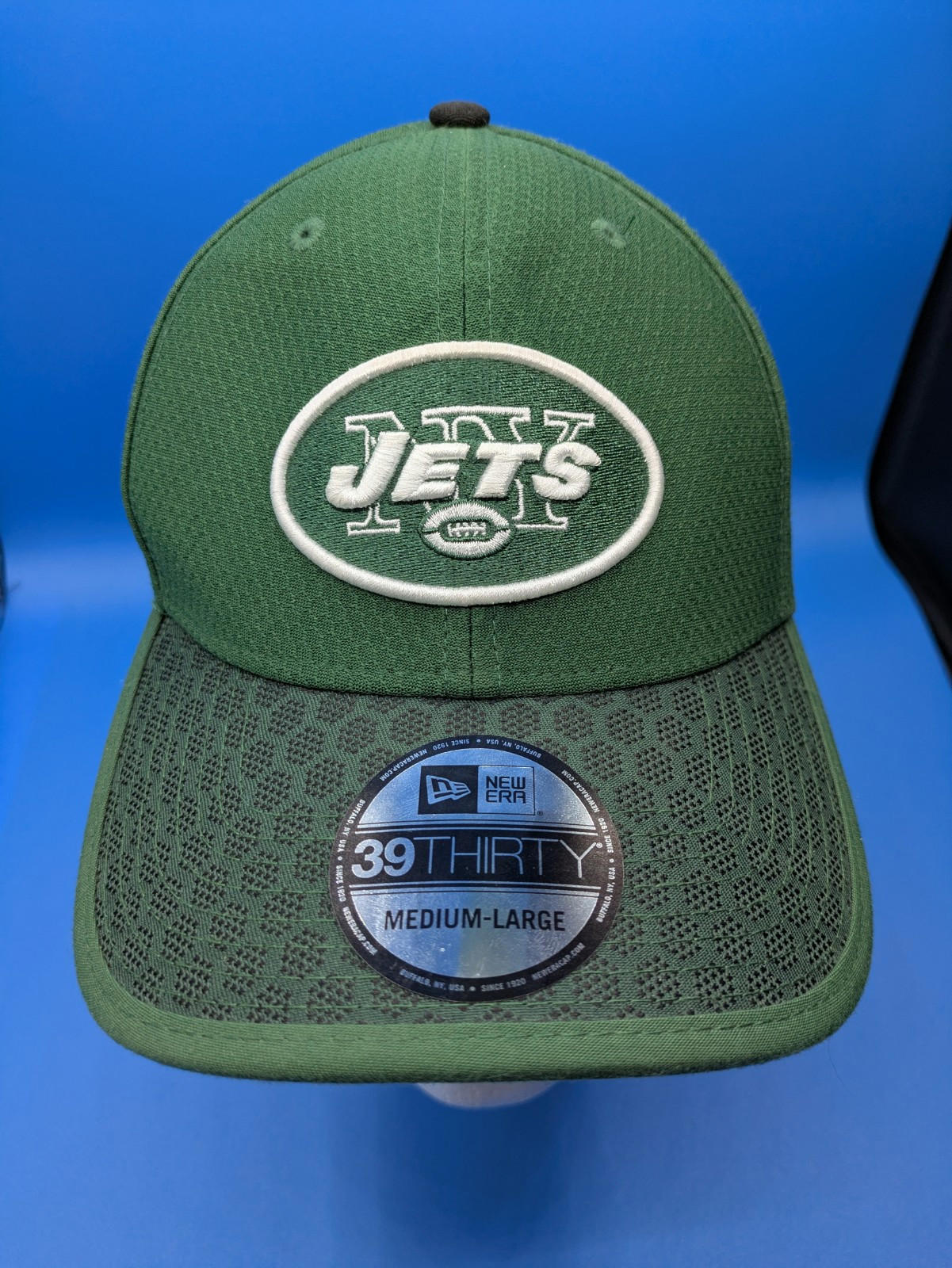 New York Jets New Era 39THIRTY Hat Flex Green Team Classic Logo Cap M/L - Image 2