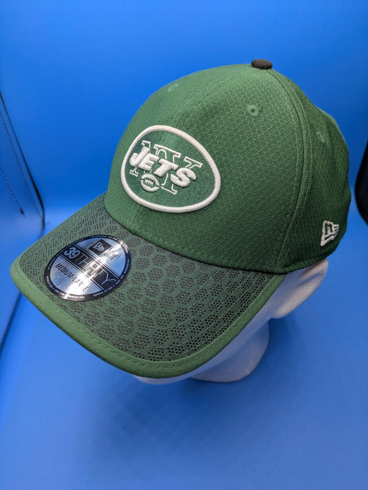 New York Jets New Era 39THIRTY Hat Flex Green Team Classic Logo Cap M/L - Image 3