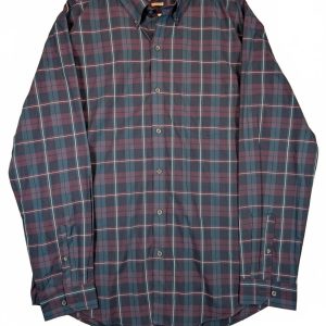 Van Heusen Classic Fit Plaid Button Down Dress Shirt Mens 16-16 1/2 Large