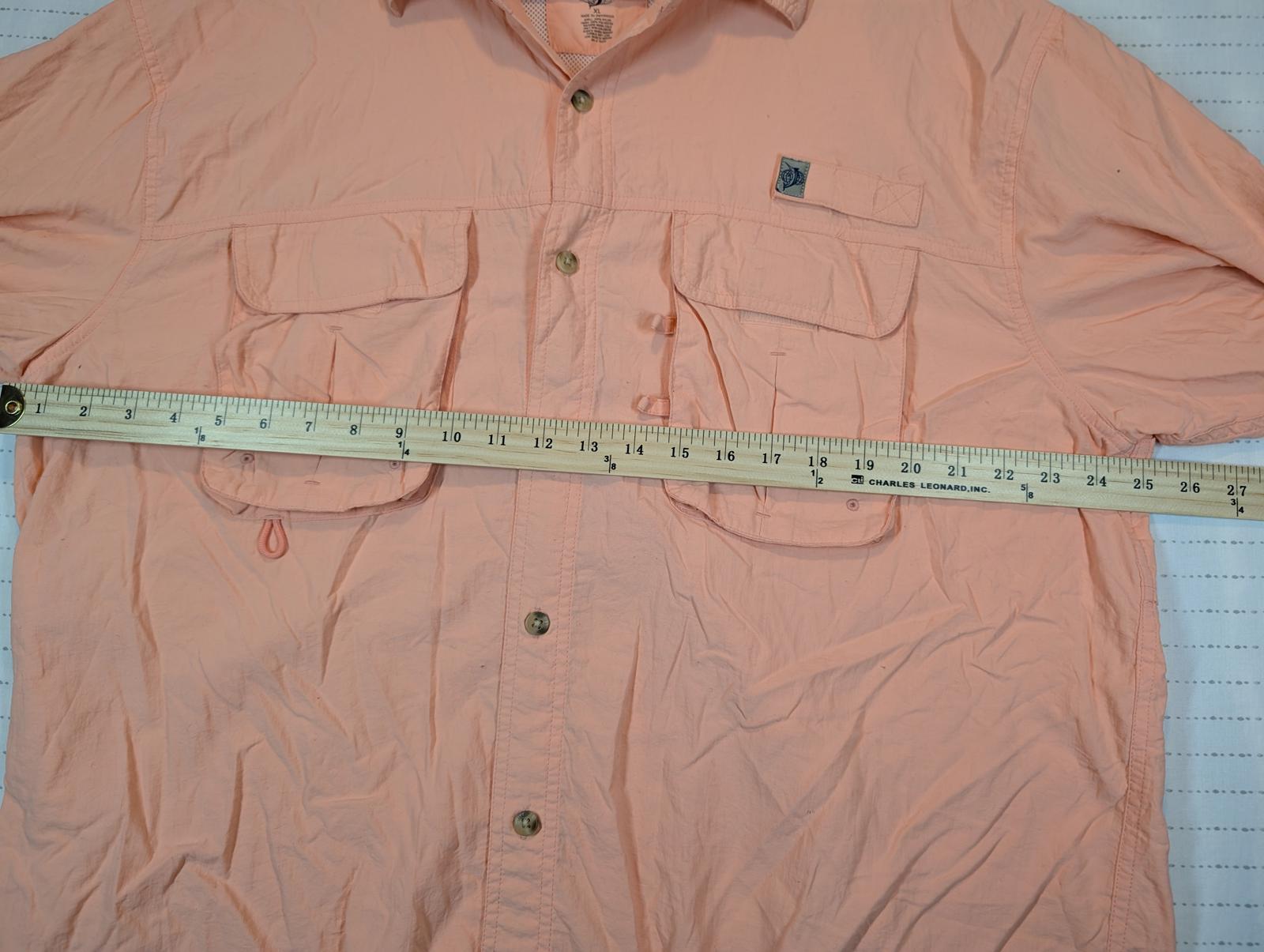 Reel Legends Vented Fishing Button Up Shirt Long Sleeve Guide Mens XL Nylon - Image 3