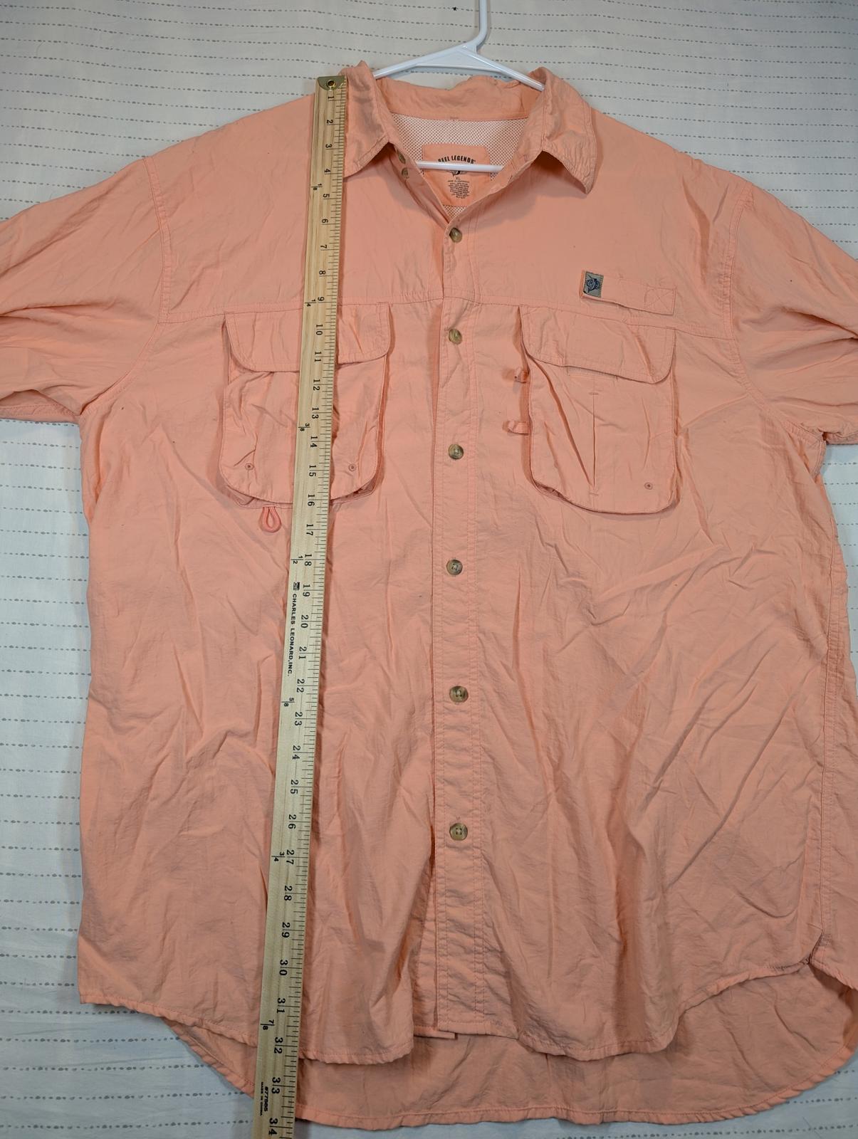 Reel Legends Vented Fishing Button Up Shirt Long Sleeve Guide Mens XL Nylon - Image 4