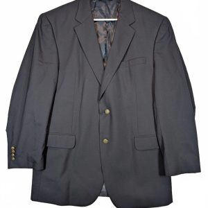 Jos. A. Bank Navy Wool Brass Button Blazer Sport Coat Mens 44R Classic Fit